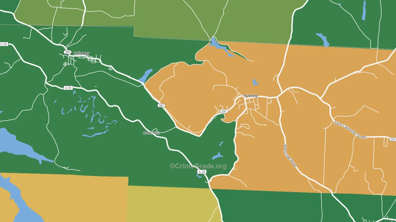 Rockhill, OH Map of Vehicle Theft Rates