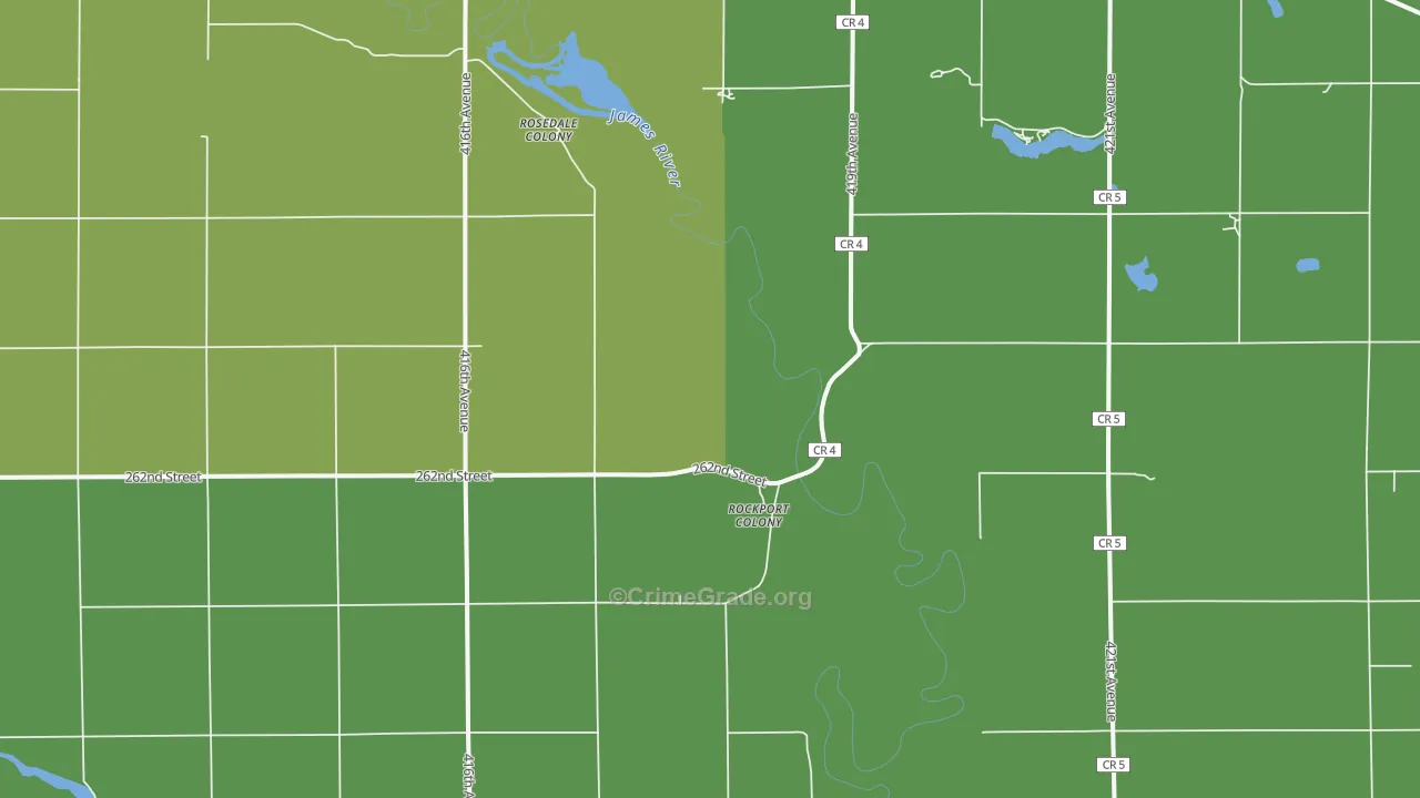 Rockport Colony, SD Map of Vehicle Theft Rates