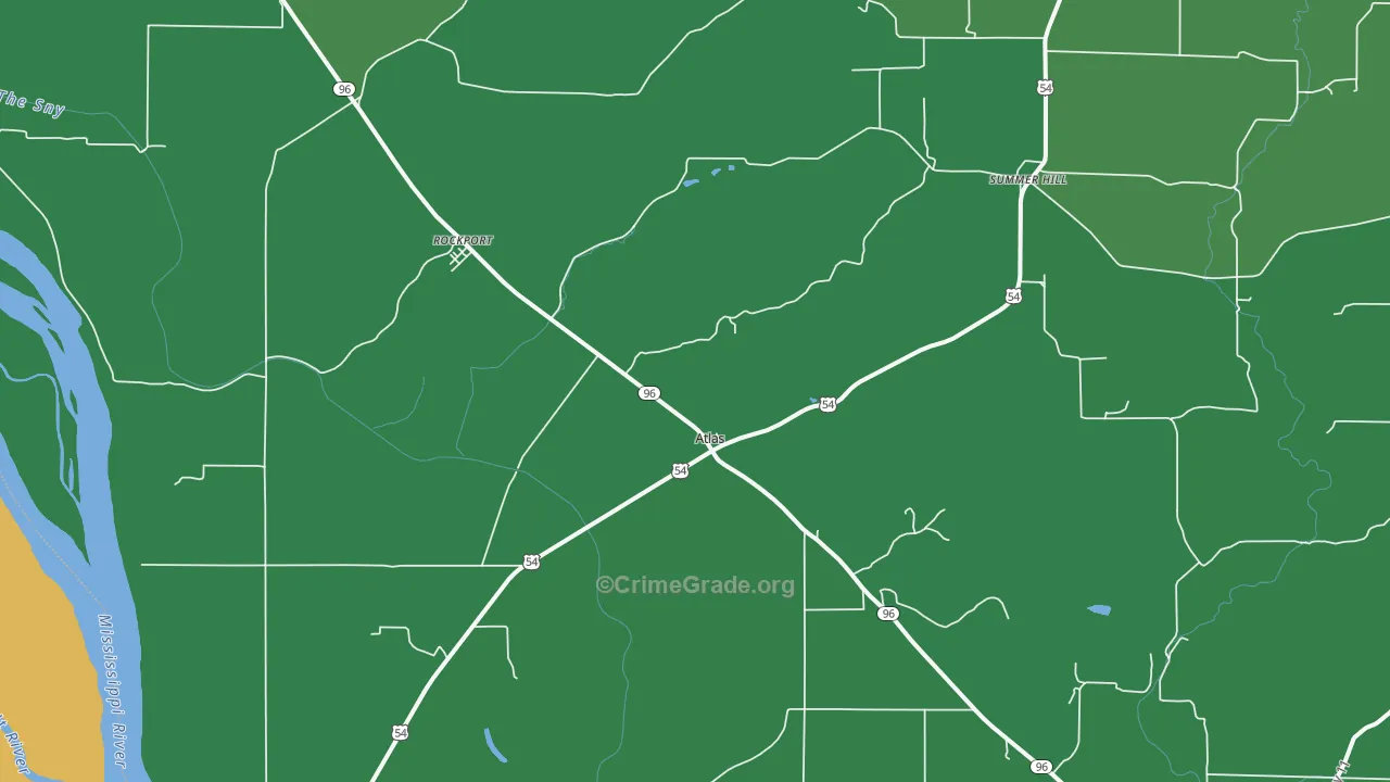 Rockport, IL Map of Vehicle Theft Rates