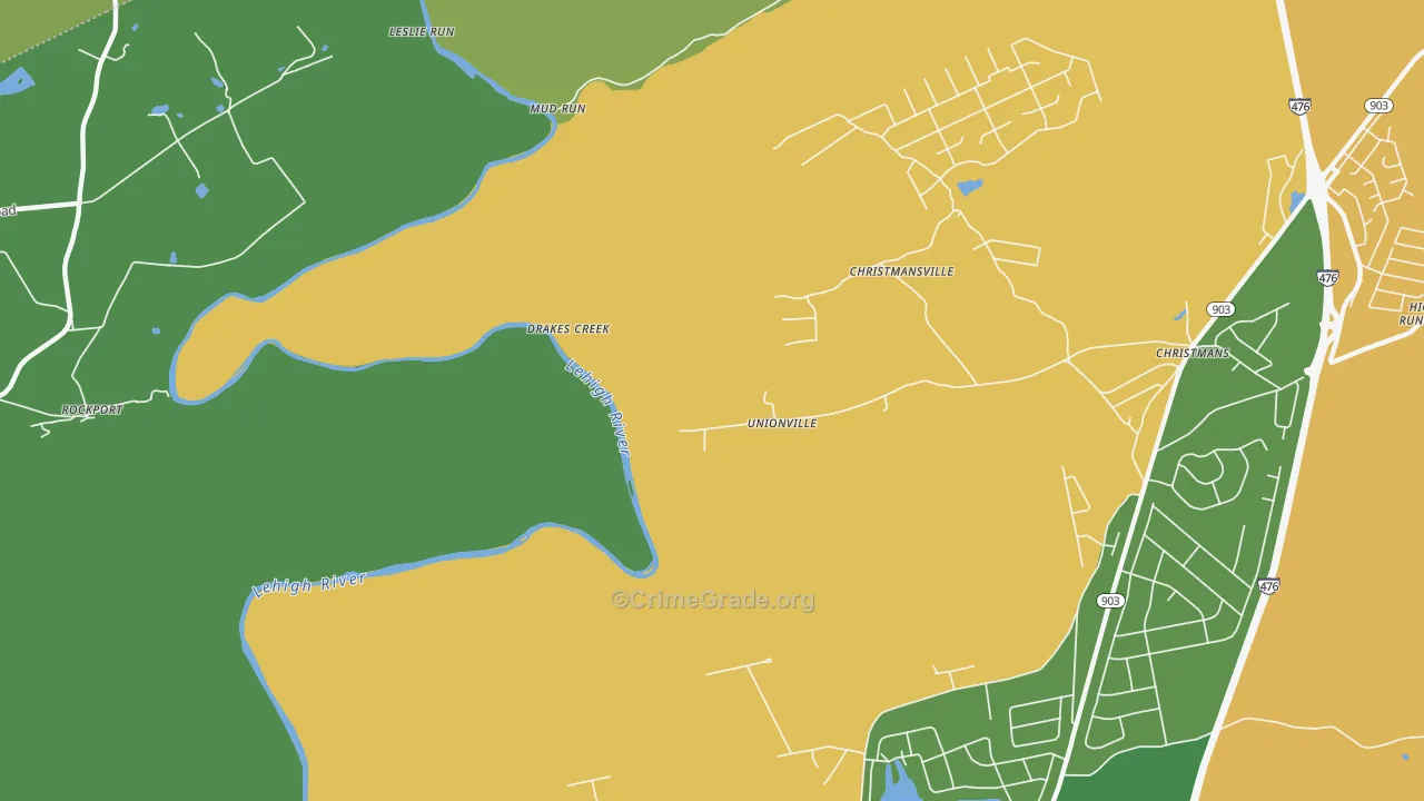 Rockport, PA Map of Vehicle Theft Rates