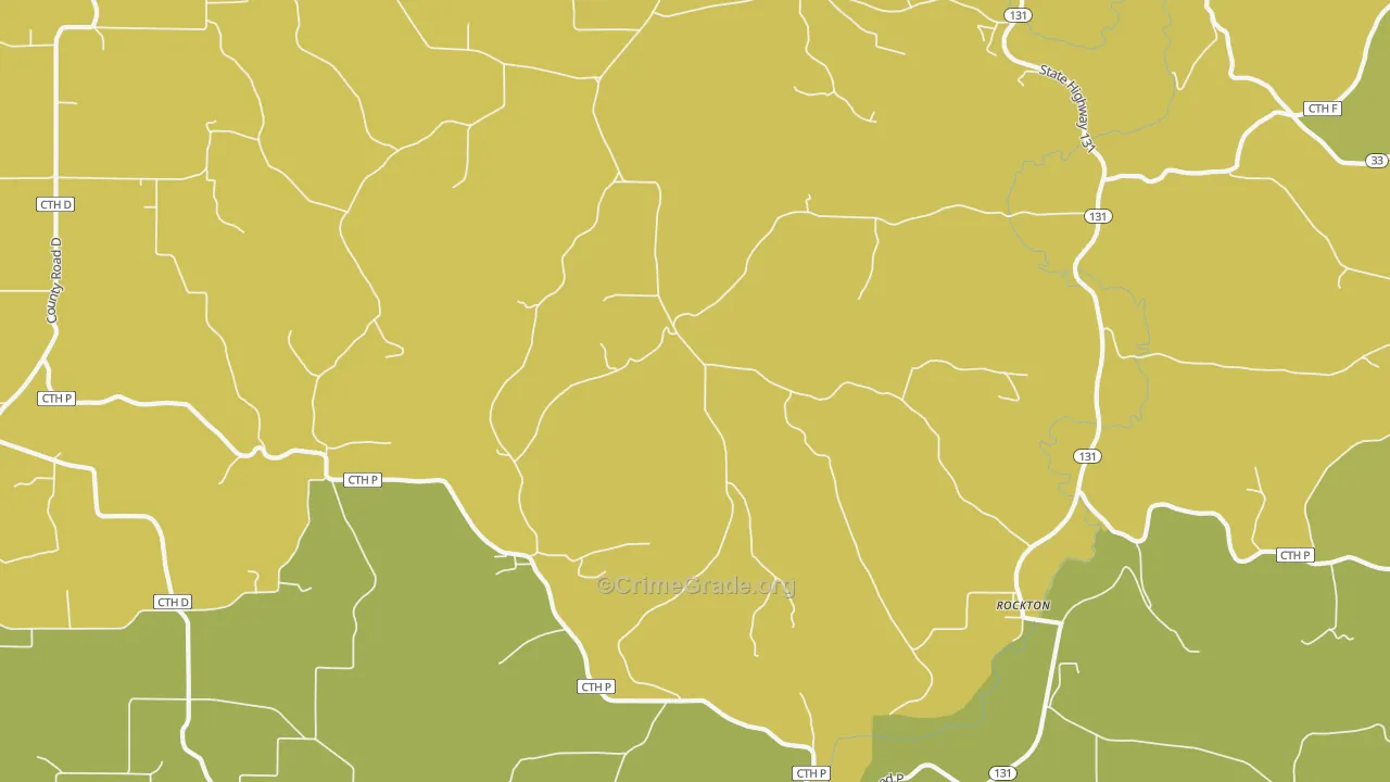 Rockton, WI Map of Vehicle Theft Rates
