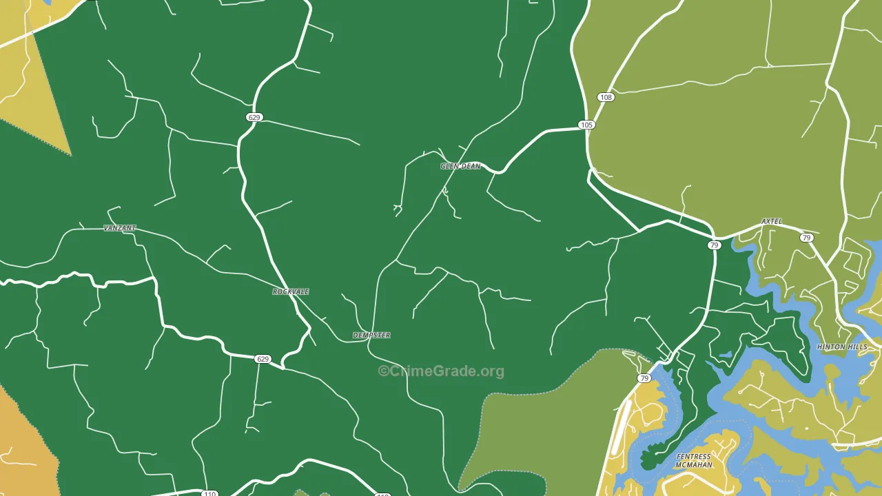 Rockvale, KY Map of Vehicle Theft Rates