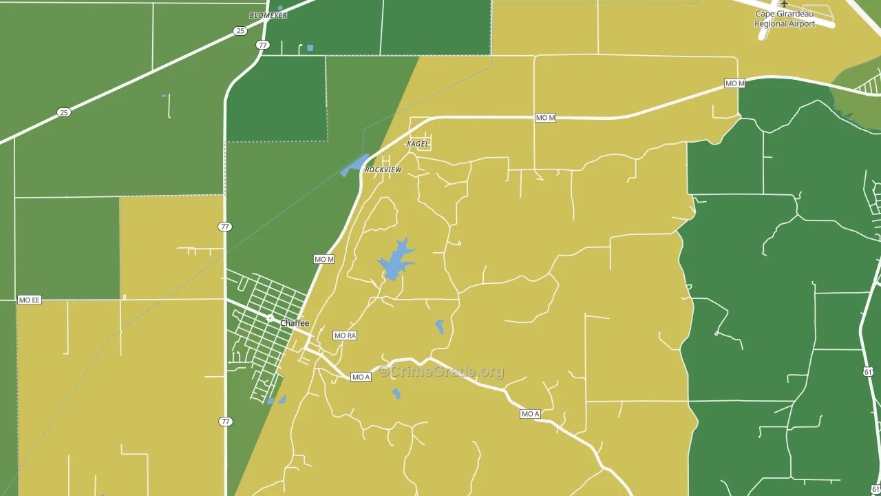 Rockview, MO Map of Vehicle Theft Rates