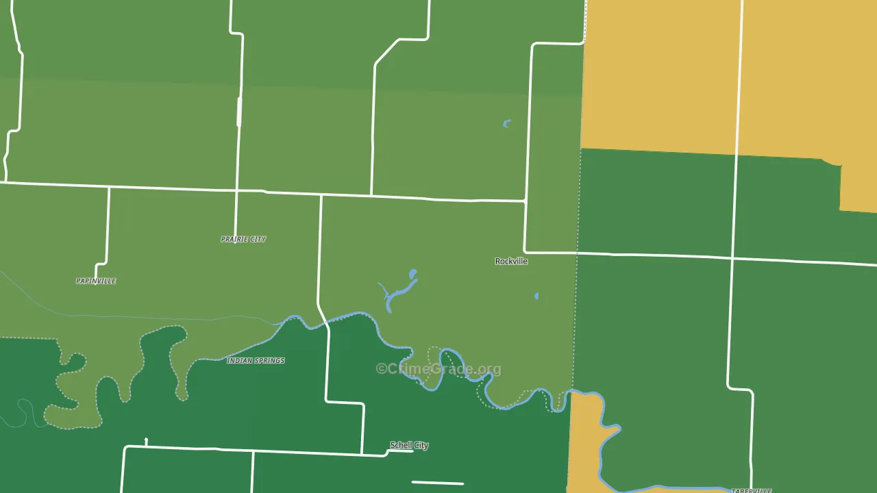 Rockville, MO Map of Vehicle Theft Rates