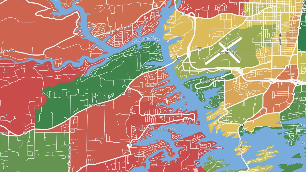 Rockwell, AR Map of Vehicle Theft Rates