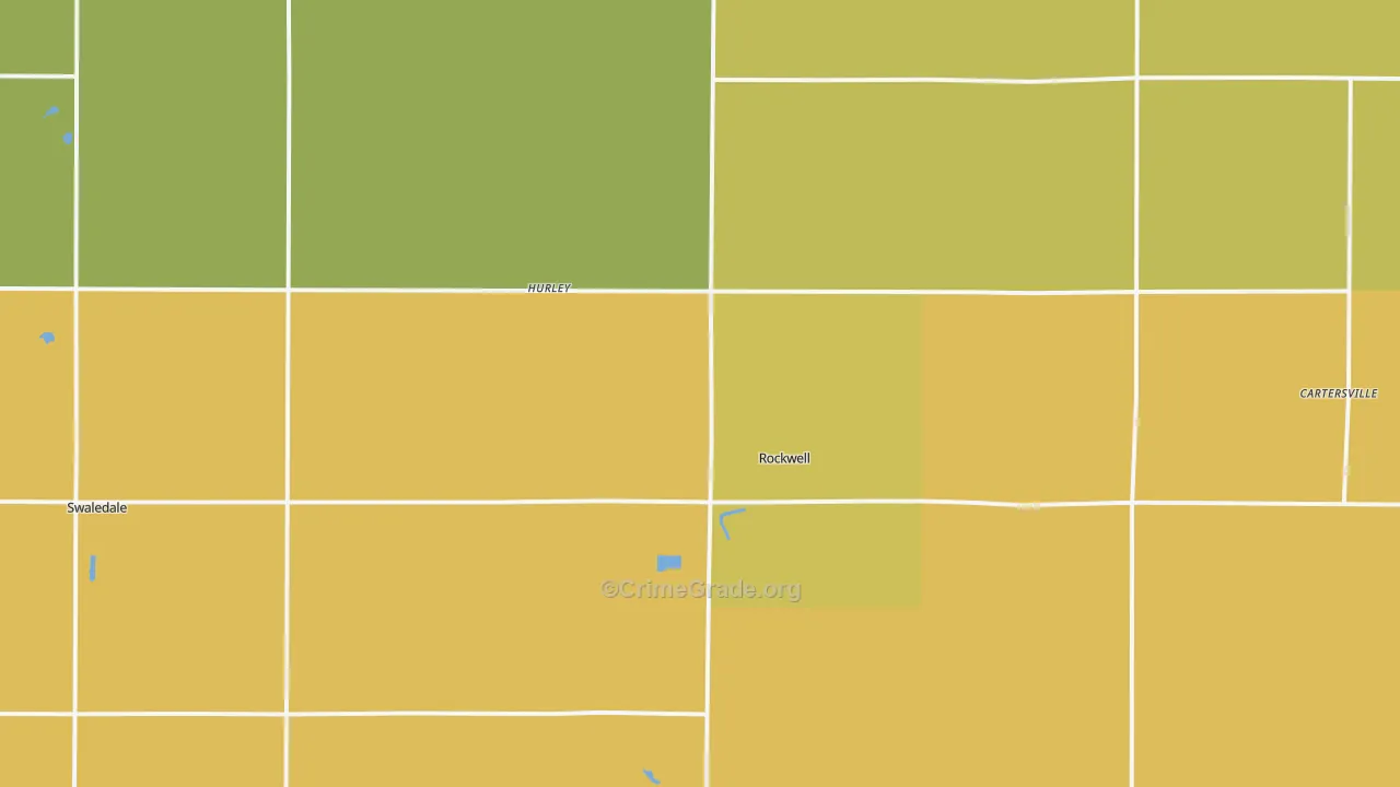 Rockwell, IA Map of Vehicle Theft Rates