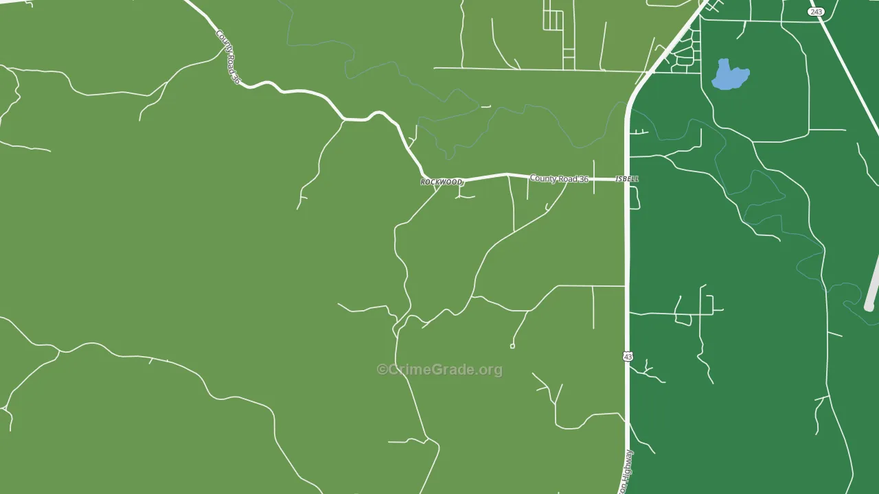 Rockwood, AL Map of Vehicle Theft Rates
