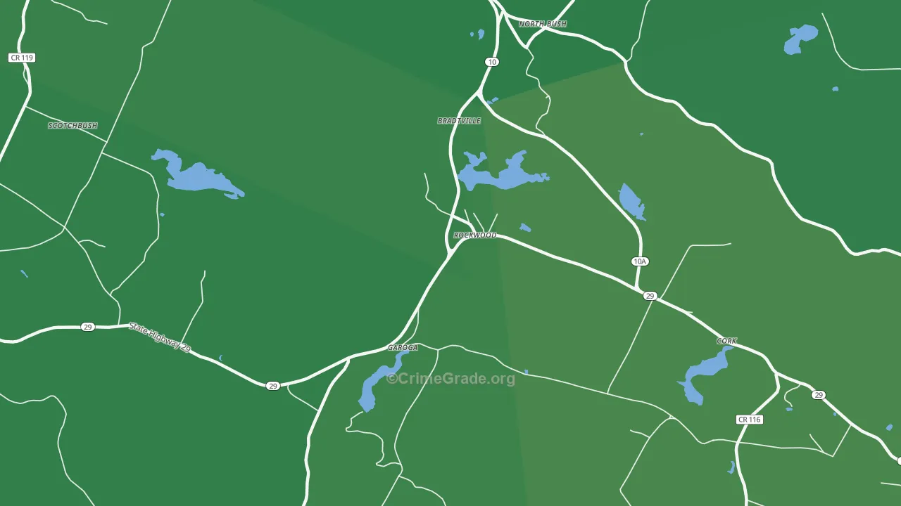 Rockwood, NY Map of Vehicle Theft Rates