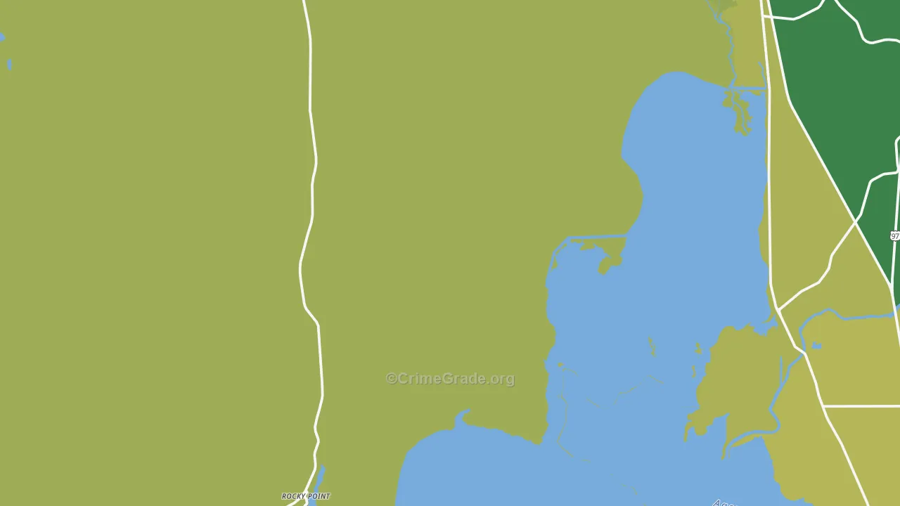 Rocky Point, OR Map of Vehicle Theft Rates