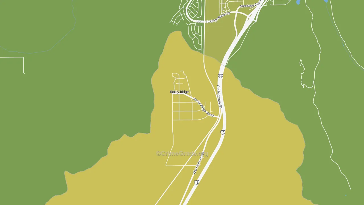 Rocky Ridge, UT Map of Vehicle Theft Rates