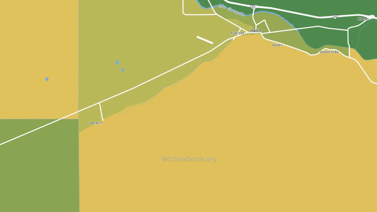 Rodey, NM Map of Vehicle Theft Rates