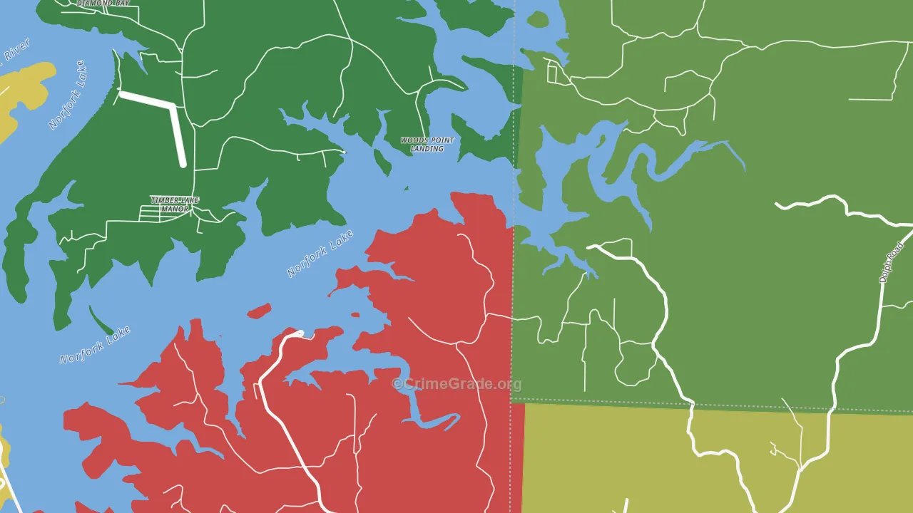 Rodney, AR Map of Vehicle Theft Rates