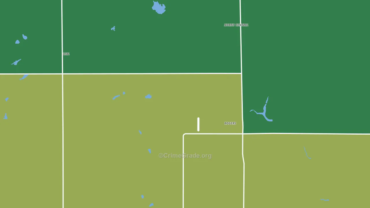 Rogers, ND Map of Vehicle Theft Rates