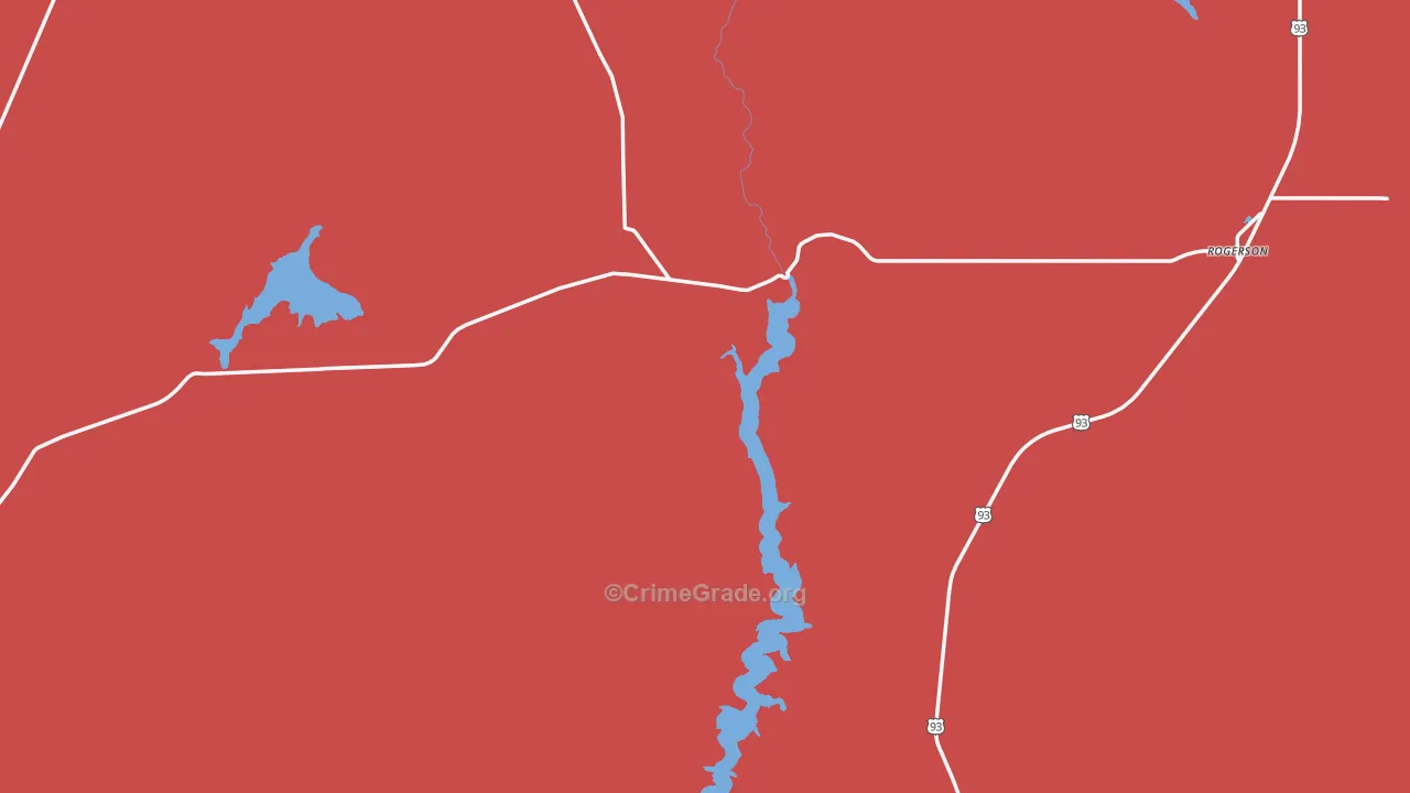 Rogerson, ID Map of Vehicle Theft Rates