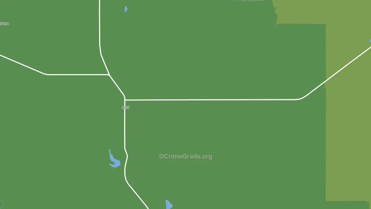 Roll, OK Map of Vehicle Theft Rates