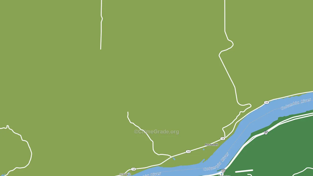 Roosevelt, WA Map of Vehicle Theft Rates