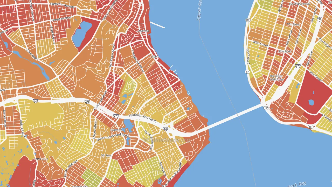 Rosebank, Staten Island, NY Map of Vehicle Theft Rates