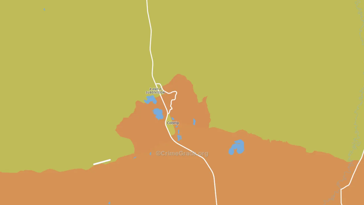 Rosebud County, MT Map of Vehicle Theft Rates