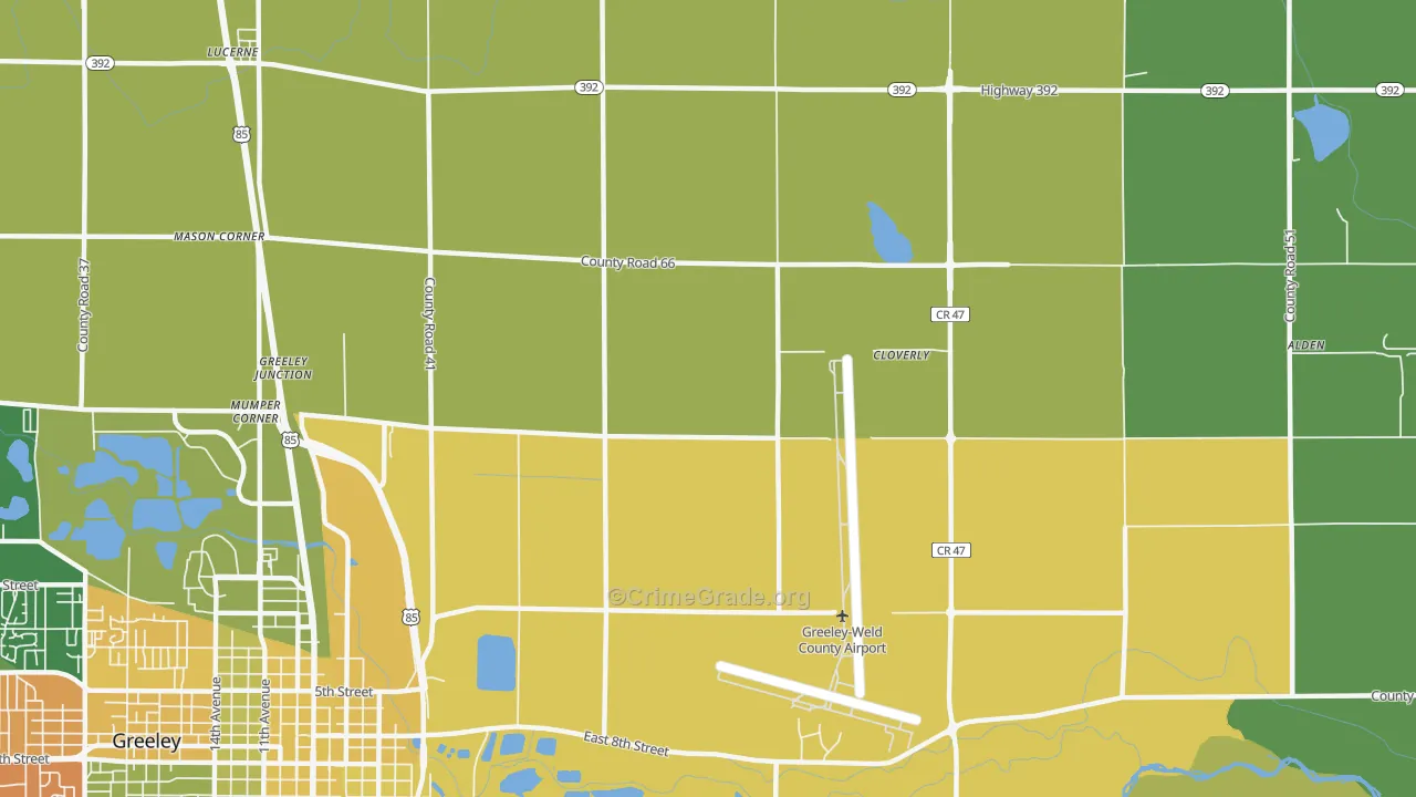Rosedale, CO Map of Vehicle Theft Rates