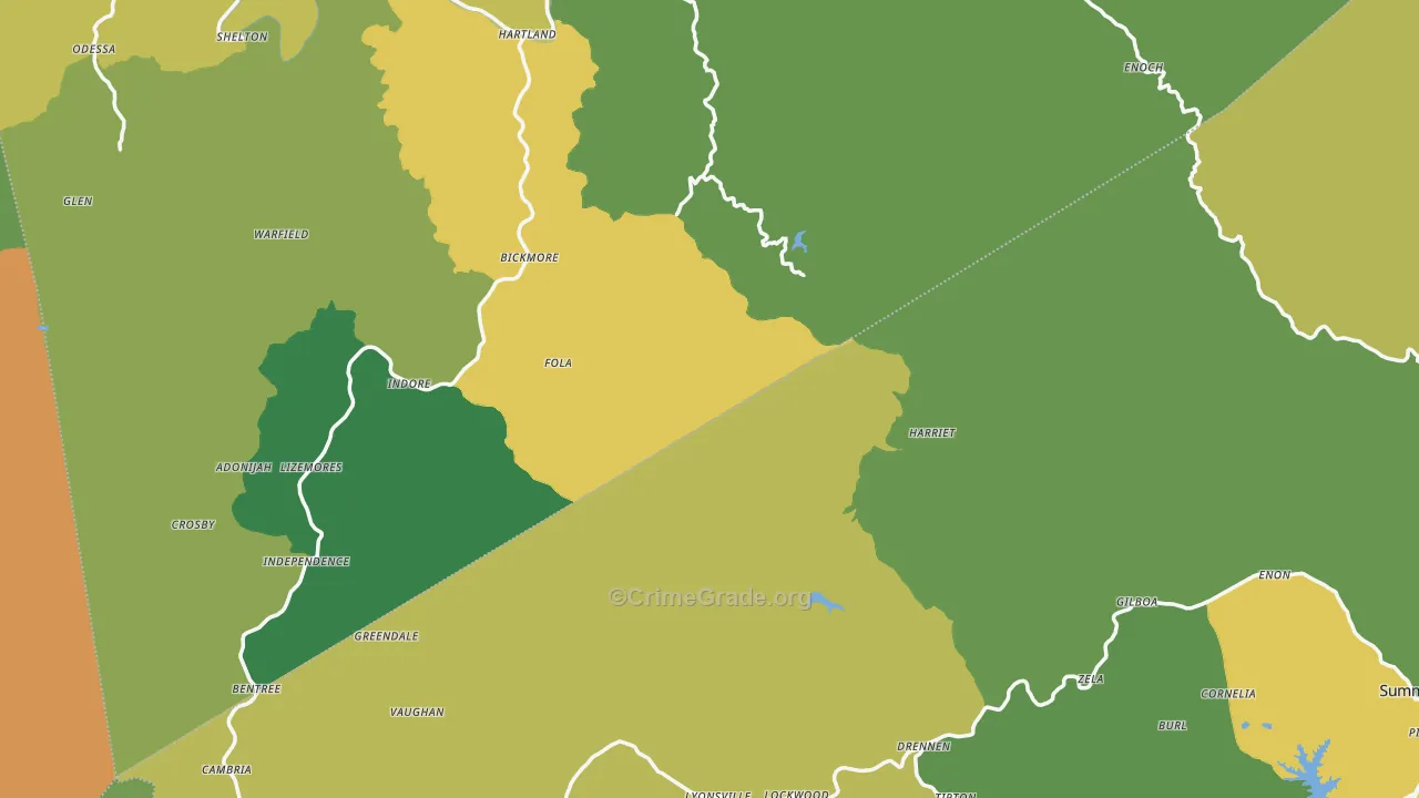 Rosedale, WV Map of Vehicle Theft Rates