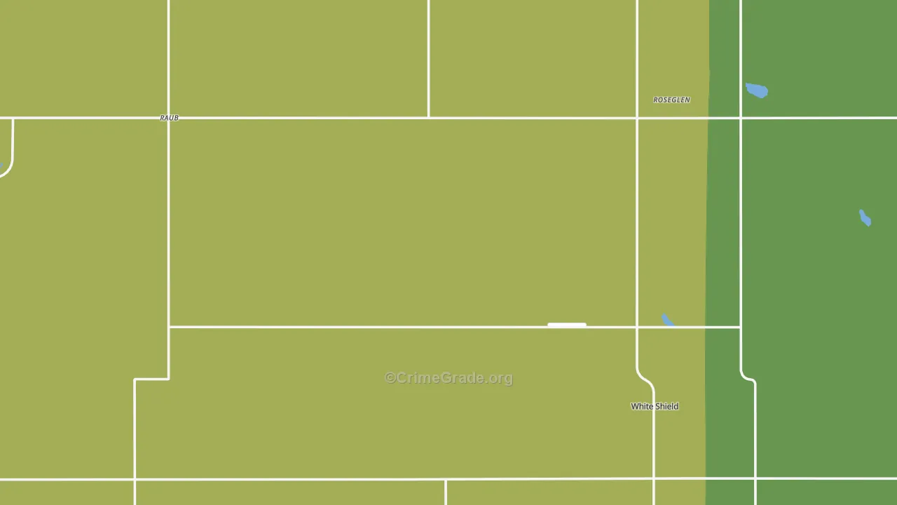 Roseglen, ND Map of Vehicle Theft Rates