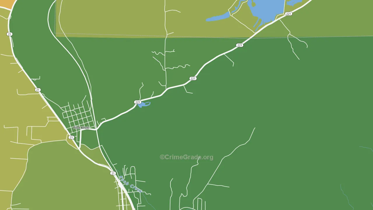Roselle, MO Map of Vehicle Theft Rates