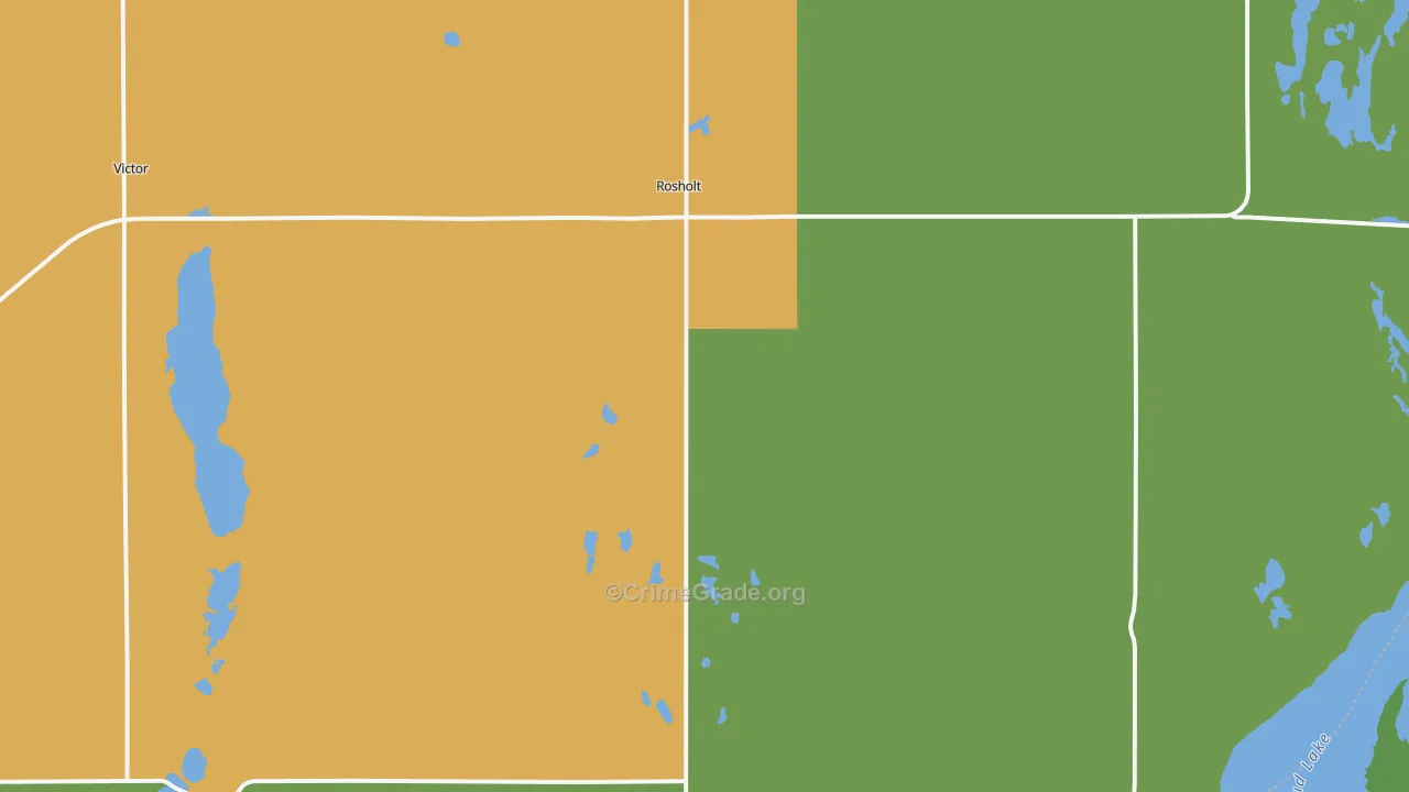 Rosholt, SD Map of Vehicle Theft Rates