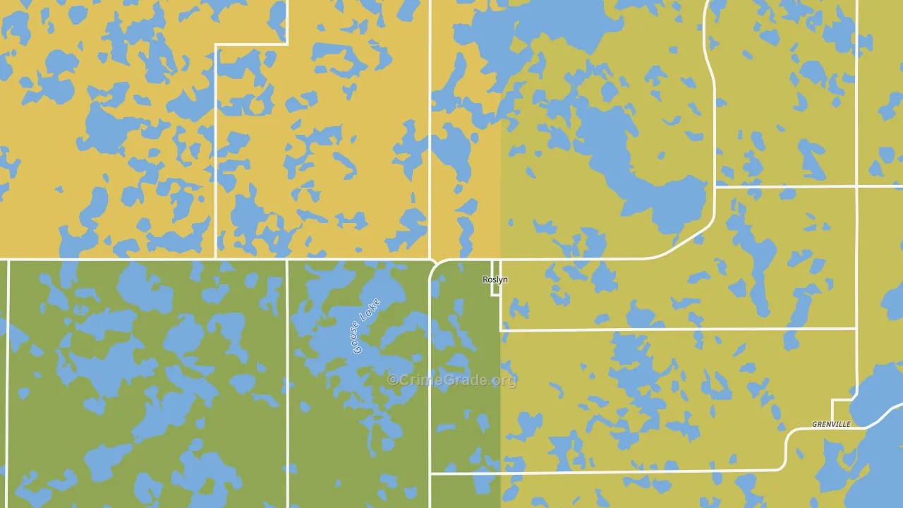 Roslyn, SD Map of Vehicle Theft Rates