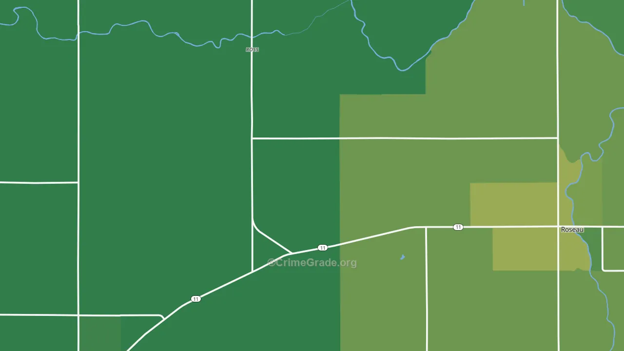 Ross, MN Map of Vehicle Theft Rates