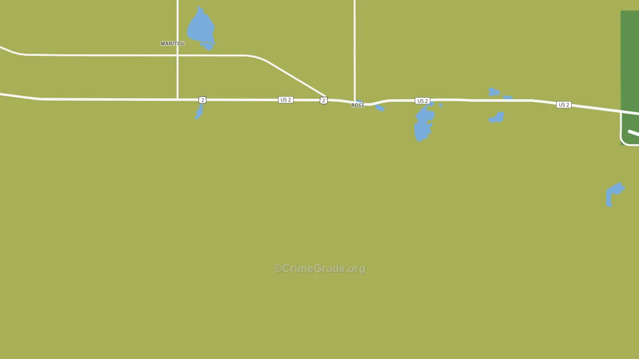Ross, ND Map of Vehicle Theft Rates
