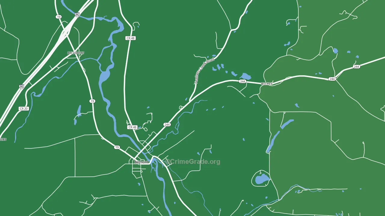 Rossburg, NY Map of Vehicle Theft Rates