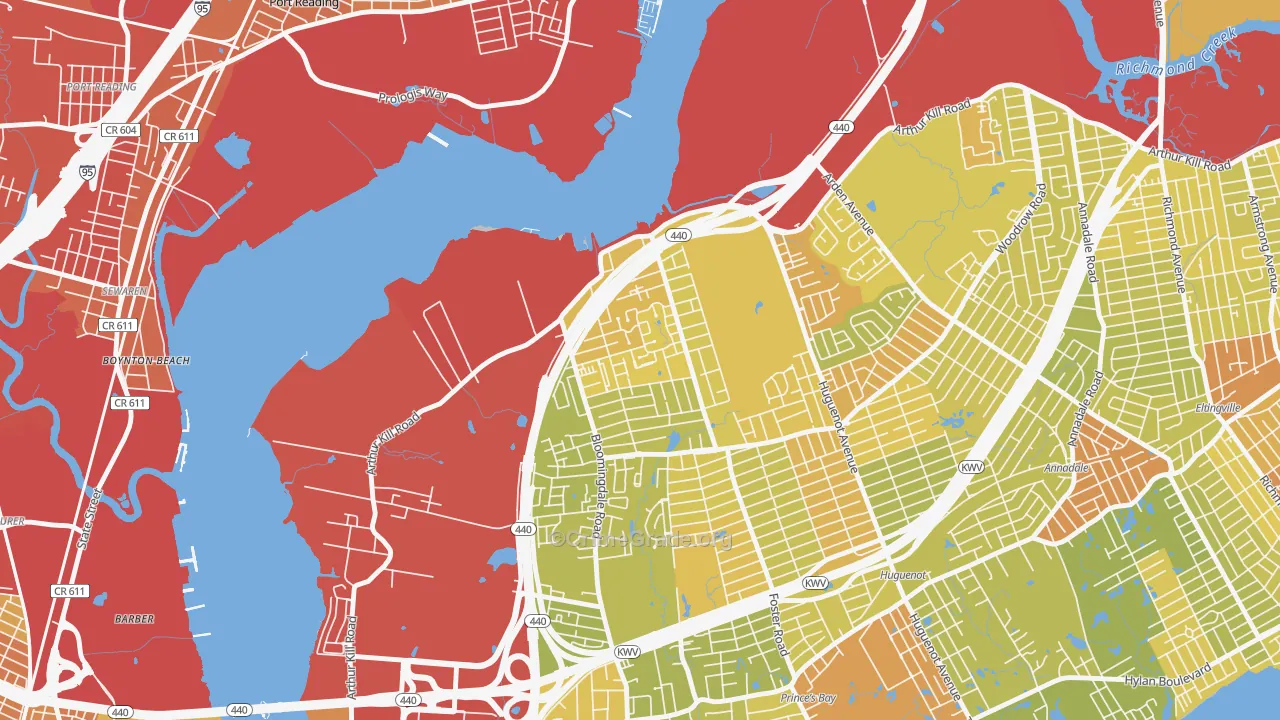 Rossville, Staten Island, NY Map of Vehicle Theft Rates