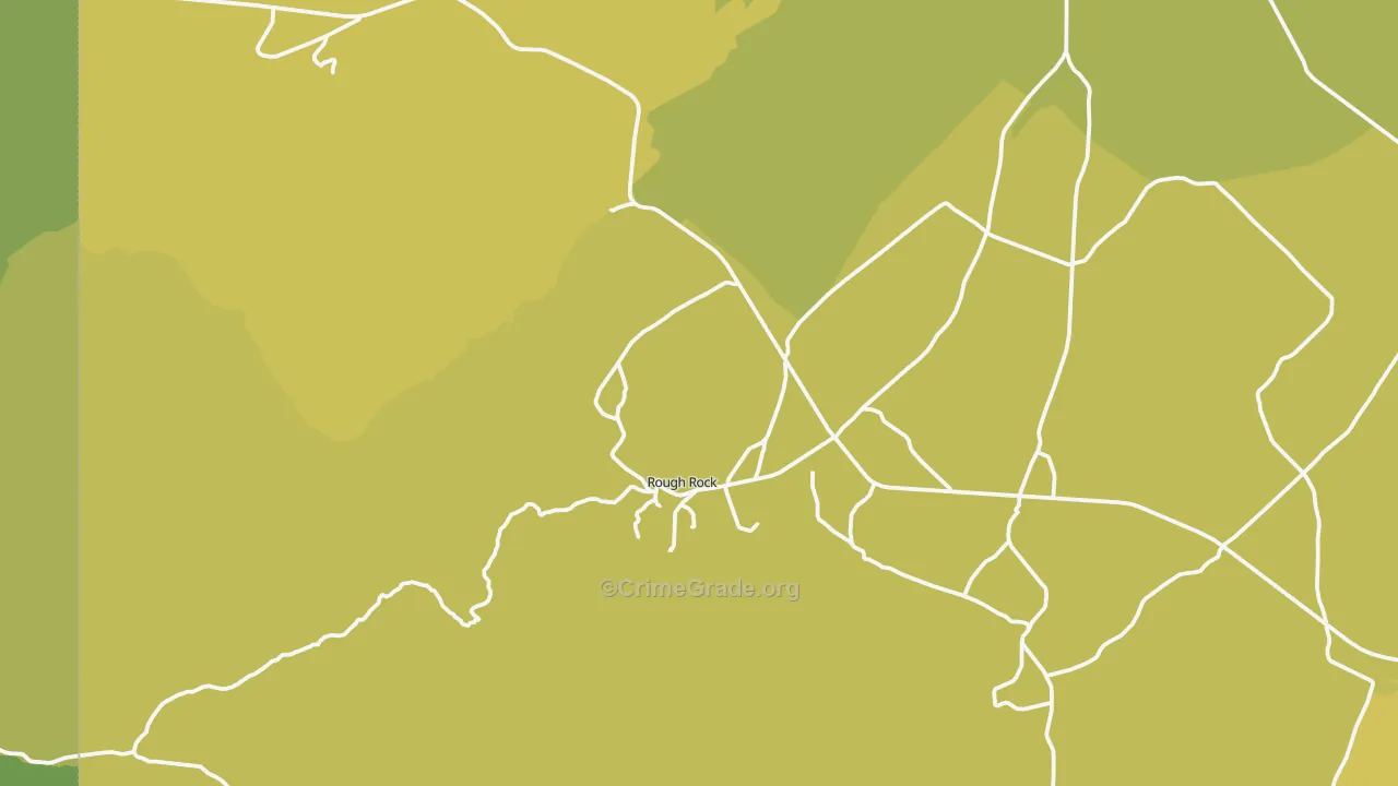 Rough Rock, AZ Map of Vehicle Theft Rates