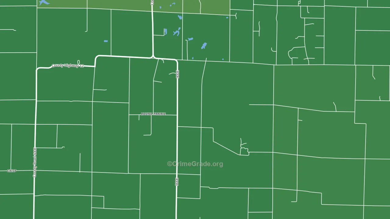 Round Prairie, IL Map of Vehicle Theft Rates