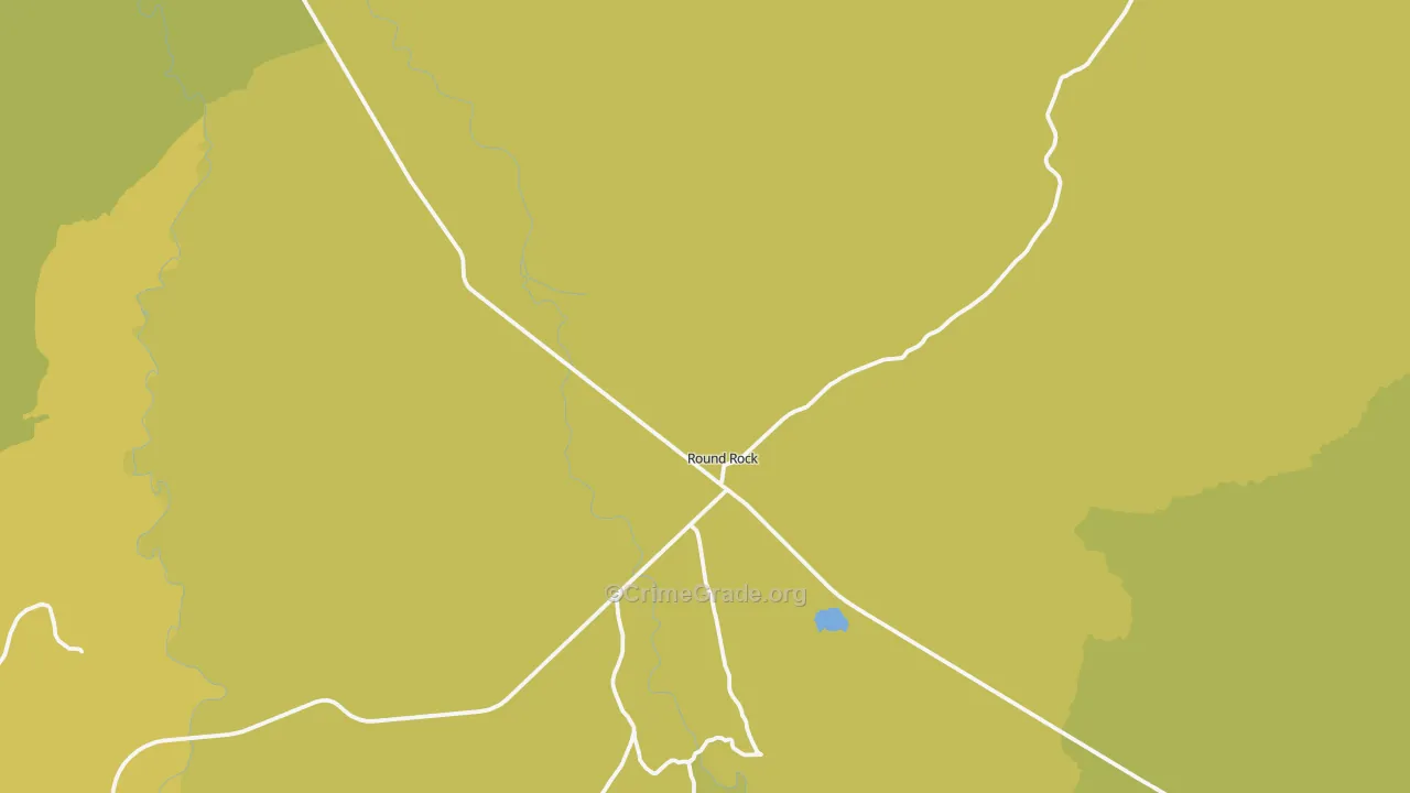 Round Rock, AZ Map of Vehicle Theft Rates