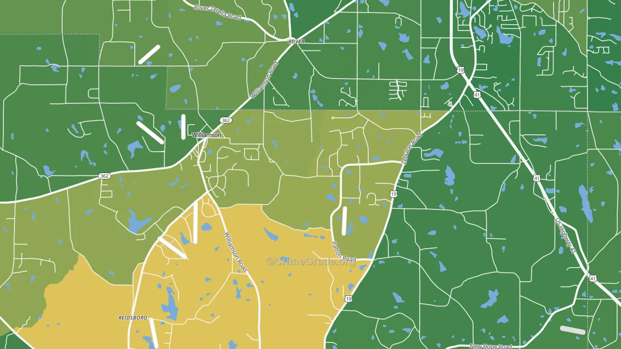Rover, GA Map of Vehicle Theft Rates