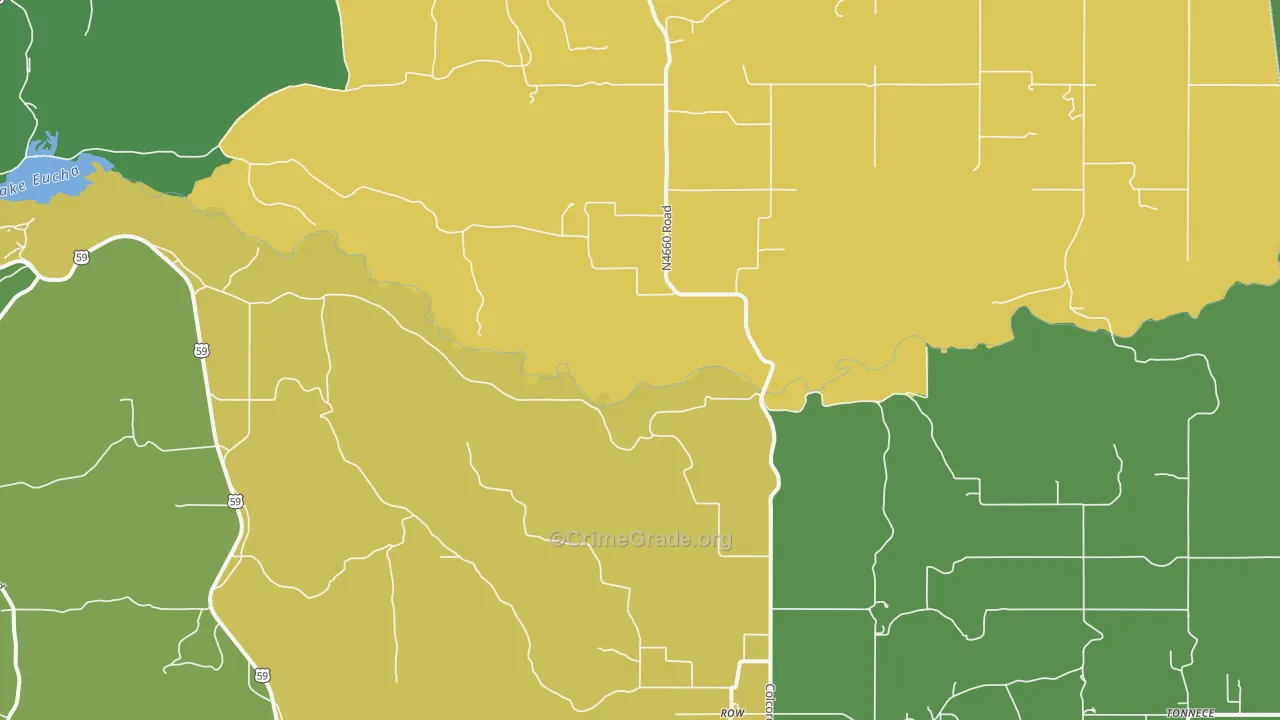 Row, OK Map of Vehicle Theft Rates