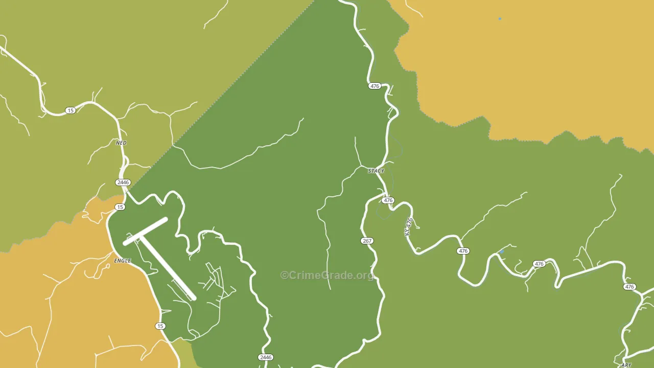 Rowdy, KY Map of Vehicle Theft Rates