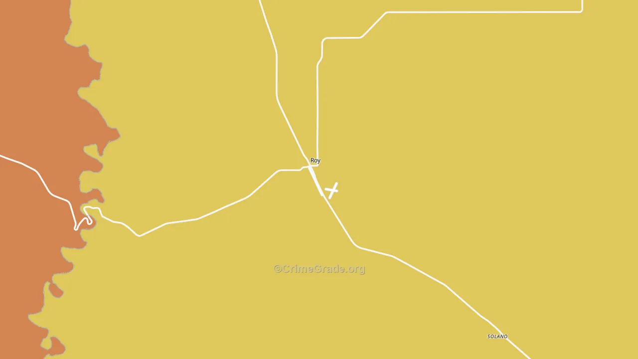 Roy, NM Map of Vehicle Theft Rates