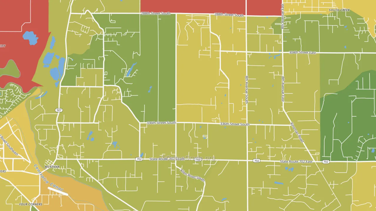 Roy, WA Map of Vehicle Theft Rates