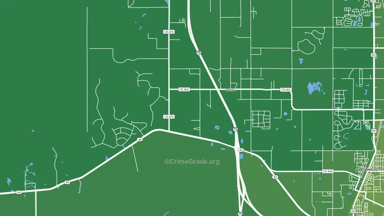 Royal, FL Map of Vehicle Theft Rates