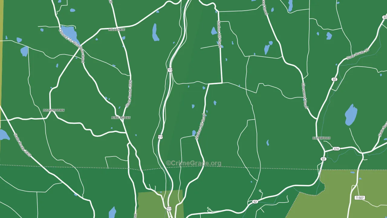 Royal, PA Map of Vehicle Theft Rates