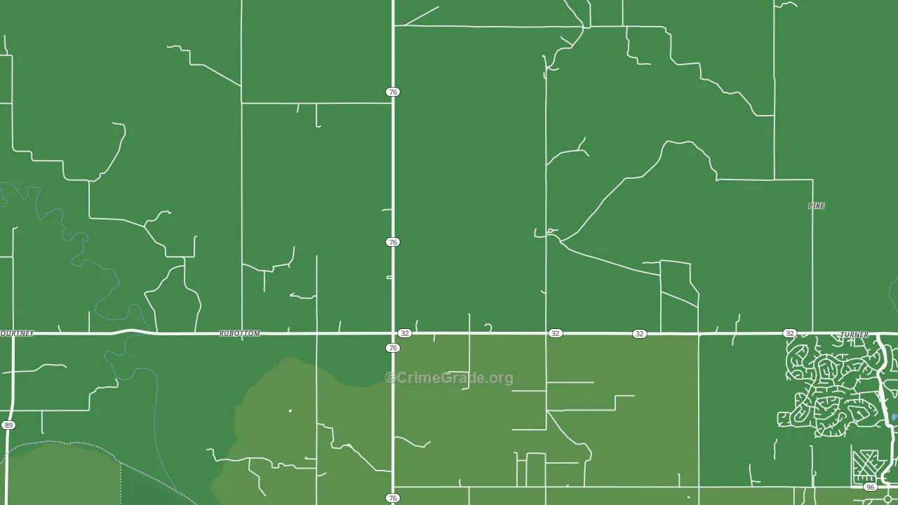 Rubottom, OK Map of Vehicle Theft Rates