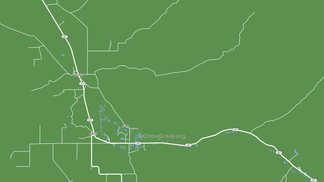 Ruby, MT Map of Vehicle Theft Rates