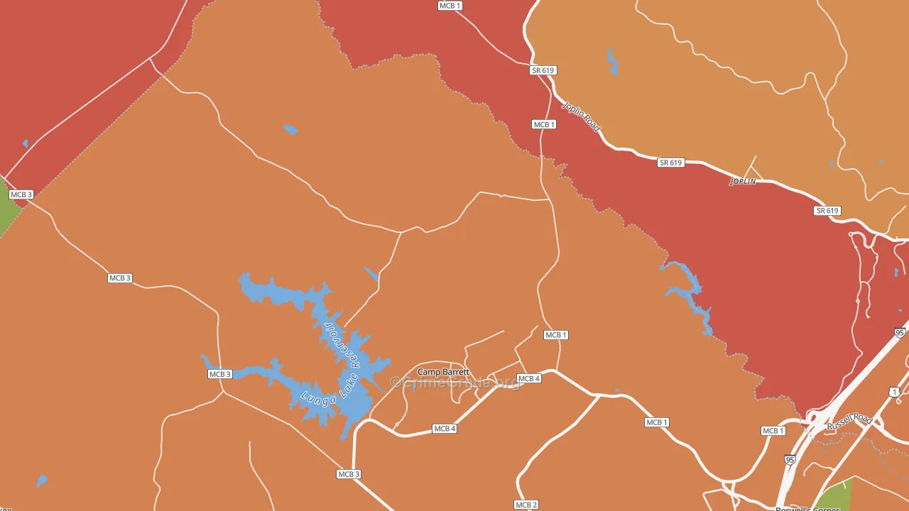 Ruby, VA Map of Vehicle Theft Rates