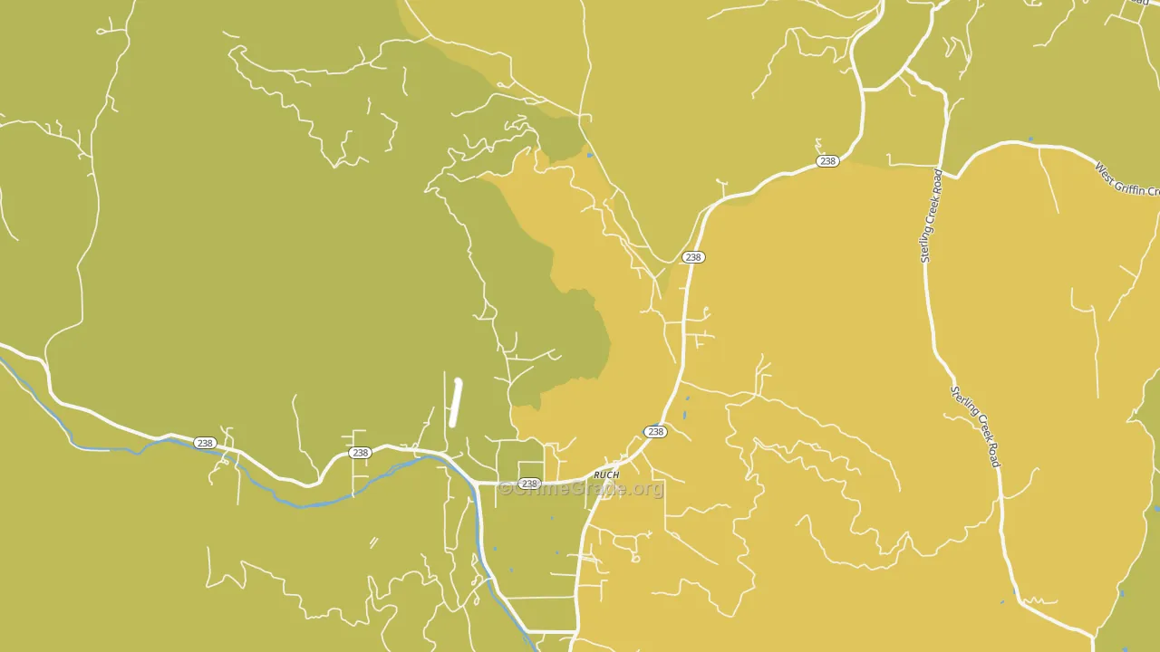 Ruch, OR Map of Vehicle Theft Rates