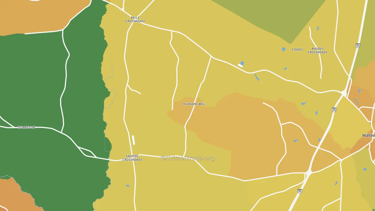 Ruffin, SC Map of Vehicle Theft Rates