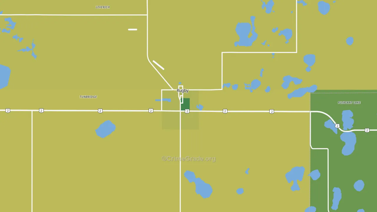 Rugby, ND Map of Vehicle Theft Rates