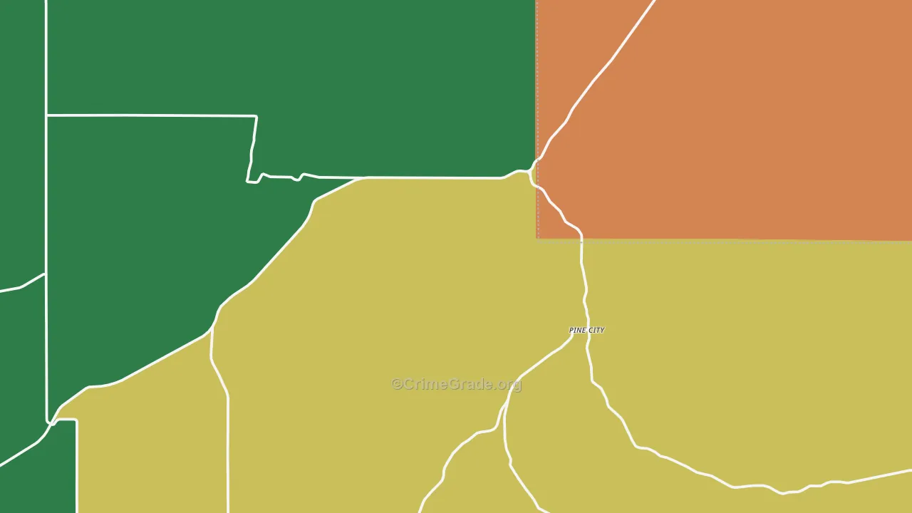 Ruggs, OR Map of Vehicle Theft Rates