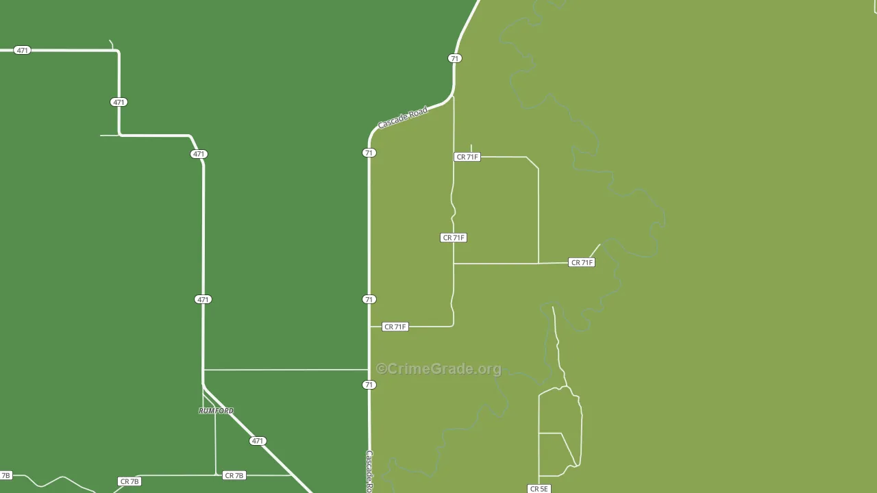 Rumford, SD Map of Vehicle Theft Rates
